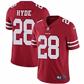 Nike San Francisco 49ers #28 Carlos Hyde Red Team Color NFL Vapor Untouchable Limited Jersey,baseball caps,new era cap wholesale,wholesale hats